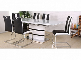 Стол обеденный Филадельфия DT-9108 Black+White