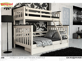 Сімейне двоярусне ліжко "Скандинавія" MebiGrand