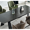 Стіл розкладний керамічний ARNOLD CERAMIC 180(240)*90 Wic dark grey мат / Чорний каркас