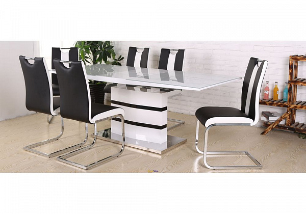 Стол обеденный Филадельфия DT-9108 Black+White